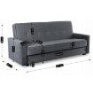Mebel Elite Набор из 2 диванов-раскладушек Aluna серого цвета, PPHUE.MATRIX/PAROS6/Z2/WER - Home Club, изображение 10