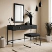 Mebel Elite Туалетный столик Marcos, черный, с рифлением, W.MAGGIORE/CZ/B - Home Club, изображение 2