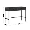 Mebel Elite Туалетный столик Marcos, черный, с рифлением, W.MAGGIORE/CZ/B - Home Club, изображение 5
