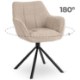 Mebel Elite Вращающееся кресло Peony бежевого цвета с букле-тканью, ME.PEONY/BZ/T/K - Home Club