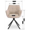 Mebel Elite Вращающееся кресло Peony бежевого цвета с букле-тканью, ME.PEONY/BZ/T/K - Home Club, изображение 11