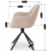 Mebel Elite Вращающееся кресло Peony бежевого цвета с букле-тканью, ME.PEONY/BZ/T/K - Home Club, изображение 12
