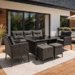 Mebel Elite Комплект садовой мебели Atlanta, черный, ME.ATLANTA/CZ/RT/OGR/ZES - Home Club, изображение 2