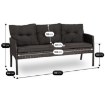 Mebel Elite Комплект садовой мебели Atlanta, черный, ME.ATLANTA/CZ/RT/OGR/ZES - Home Club, изображение 11