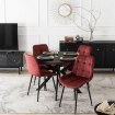 Mebel Elite Стілець Chris бордовий, велюровий, ME.CHRIS/BOR/CZ/V/K - Home Club, зображення 2