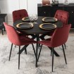 Mebel Elite Стілець Chris бордовий, велюровий, ME.CHRIS/BOR/CZ/V/K - Home Club, зображення 3