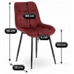 Mebel Elite Стілець Chris бордовий, велюровий, ME.CHRIS/BOR/CZ/V/K - Home Club, зображення 9