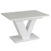 Mebel Elite Стол Clark, раскладной, 120–160 см, белый глянцевый, PM.DUBAJ/B/PL/S - Home Club