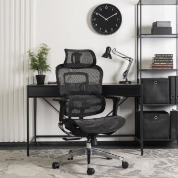 Mebel Elite Ергономічне обертове крісло Nino, чорне, ME.NINO/CZ/T/FO - Home Club