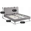 Mebel Elite Ліжко 160x200 Izmir, сіре, з букле, ME.IZMIR/160/P/TB/LOZ - Home Club, зображення 6