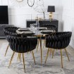 Mebel Elite Стілець Capi, чорний, плетений, велюровий, ME.CAPI/CZ/ZL/V/K - Home Club, зображення 3