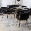 Mebel Elite Стілець Capi, чорний, плетений, велюровий, ME.CAPI/CZ/ZL/V/K - Home Club, зображення 5