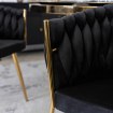 Mebel Elite Стілець Capi, чорний, плетений, велюровий, ME.CAPI/CZ/ZL/V/K - Home Club, зображення 6