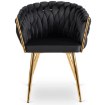 Mebel Elite Стілець Capi, чорний, плетений, велюровий, ME.CAPI/CZ/ZL/V/K - Home Club, зображення 8