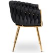 Mebel Elite Стілець Capi, чорний, плетений, велюровий, ME.CAPI/CZ/ZL/V/K - Home Club, зображення 9