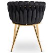 Mebel Elite Стілець Capi, чорний, плетений, велюровий, ME.CAPI/CZ/ZL/V/K - Home Club, зображення 10