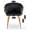 Mebel Elite Стілець Capi, чорний, плетений, велюровий, ME.CAPI/CZ/ZL/V/K - Home Club, зображення 11