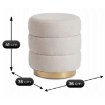 Mebel Elite Мягкий пуф Aura, бежевый, ME.AURA/BZ/T/PUF - Home Club, изображение 5