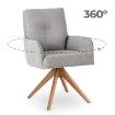 Mebel Elite Вращающееся кресло Bianco, серого цвета, ME.BIANCO/P/T/K - Home Club