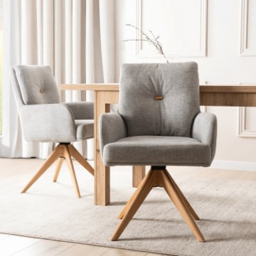 Mebel Elite Вращающееся кресло Bianco, серого цвета, ME.BIANCO/P/T/K - Home Club