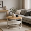 Mebel Elite Столик Best Дуб/Білий, ME.BEST/D/B/L - Home Club, зображення 2