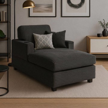 Mebel Elite Крісло для відпочинку Neo, сіре, з вельветової тканини, ME.NEO/P/SZTR/FW - Home Club