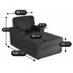 Mebel Elite Кресло для отдыха Neo, серое, из вельвета, ME.NEO/P/SZTR/FW - Home Club, изображение 12