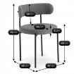 Mebel Elite Стілець Tulsa сірий, букле, ME.TULSA/P/CZ/TB/K - Home Club, зображення 9