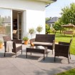 Mebel Elite Комплект садовой мебели Missisipi, коричневый/бежевый, ME.MISSISIPI/BR/RT/OGR/ZES - Home Club