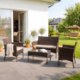 Mebel Elite Комплект садовой мебели Missisipi, коричневый/бежевый, ME.MISSISIPI/BR/RT/OGR/ZES - Home Club