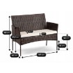 Mebel Elite Комплект садовой мебели Missisipi, коричневый/бежевый, ME.MISSISIPI/BR/RT/OGR/ZES - Home Club, изображение 12