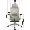 Mebel Elite Ергономічне обертове крісло Sky, бежеве, ME.SKY/BZ/T/FO - Home Club, зображення 18