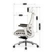 Mebel Elite Ергономічне обертове крісло Sky, бежеве, ME.SKY/BZ/T/FO - Home Club, зображення 19