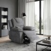 Mebel Elite Електричне масажне крісло Fenix із функцією підйому, що розкладається, сіре, ME.FENIX/P/SZTR/FW - Home Club, зображення 2