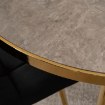 Mebel Elite Стол Tinga 100 см, стеклянный, серый мрамор/золотой, ME.TINGA/P/S - Home Club, изображение 4