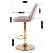 Mebel Elite Барный стул Arcos, розовый, велюровый, ME.ARCOS/R/ZL/V/H - Home Club, изображение 8