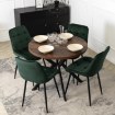 Mebel Elite Стол Lugo, раскладной, 90–190 см, дуб в стиле рустик/чёрный, ME.LUGO/DRU/CZ/S - Home Club, изображение 3