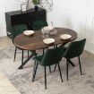 Mebel Elite Стол Lugo, раскладной, 90–190 см, дуб в стиле рустик/чёрный, ME.LUGO/DRU/CZ/S - Home Club, изображение 4