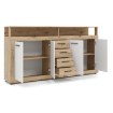 Mebel Elite Комода Blago 190 см, дуб Artisan/білий, W.LUNA/DA/B/KOM4D4S - Home Club, зображення 3