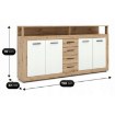 Mebel Elite Комода Blago 190 см, дуб Artisan/білий, W.LUNA/DA/B/KOM4D4S - Home Club, зображення 6