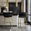 Mebel Elite Барный стул Flores 2, черный, велюровый, ME.FLORES2/CZ/ZL/V/H - Home Club, изображение 2
