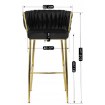 Mebel Elite Барный стул Flores 2, черный, велюровый, ME.FLORES2/CZ/ZL/V/H - Home Club, изображение 7