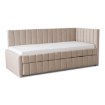 Mebel Elite Кровать 90x200 Villemo, бежевая, велюровая, ME.VILLEMO/90/90/BZ/V/LOZWYS - Home Club