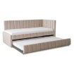 Mebel Elite Кровать 90x200 Villemo, бежевая, велюровая, ME.VILLEMO/90/90/BZ/V/LOZWYS - Home Club, изображение 4