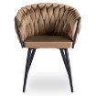 Mebel Elite Стул Elena, бежевый, плетеный, велюровый, ME.ELENA/BZ/V/K - Home Club, изображение 3