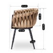 Mebel Elite Стул Elena, бежевый, плетеный, велюровый, ME.ELENA/BZ/V/K - Home Club, изображение 7