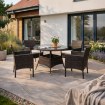 Mebel Elite Комплект садовой мебели Azul, коричневый/бежевый, ME.AZUL/BR/RT/OGR/ZES - Home Club, изображение 2