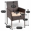 Mebel Elite Комплект садовой мебели Azul, коричневый/бежевый, ME.AZUL/BR/RT/OGR/ZES - Home Club, изображение 10