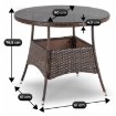 Mebel Elite Комплект садовой мебели Azul, коричневый/бежевый, ME.AZUL/BR/RT/OGR/ZES - Home Club, изображение 11