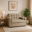 Mebel Elite Раскладной диван Corra для сна, темно-бежевый, ME.CORRA/CBZ/T/SOF - Home Club, изображение 2